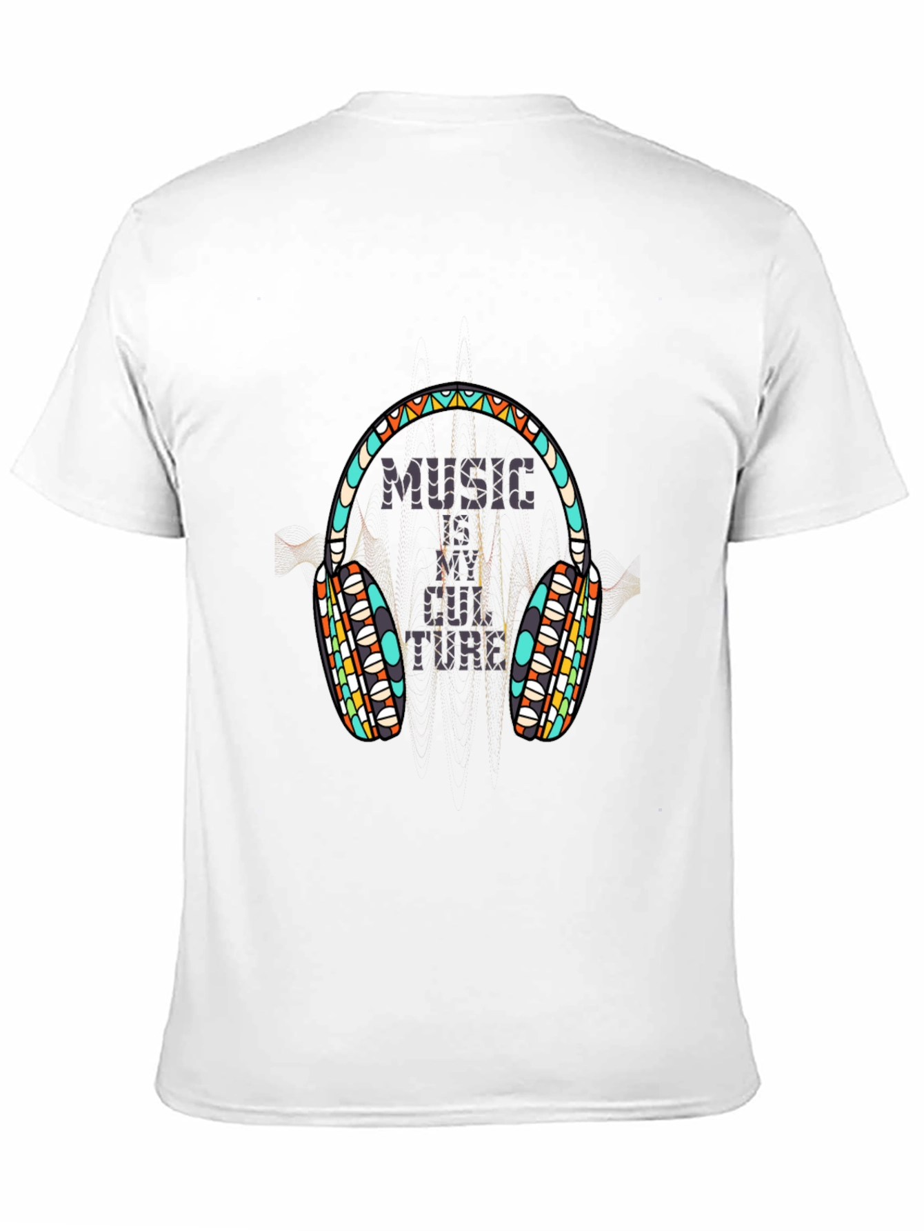 Music is My Culture Graphic Black T-Shirt