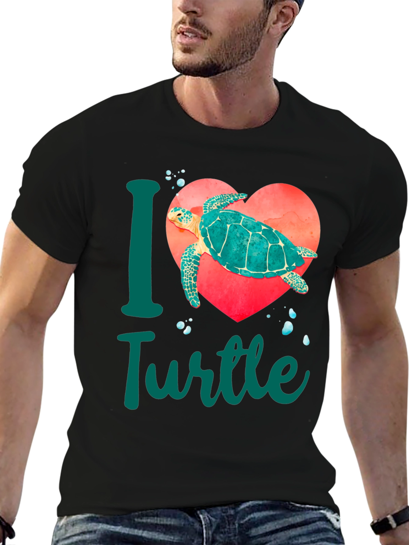 I Love Turtles T-Shirt - Sea Turtle Heart Tee
