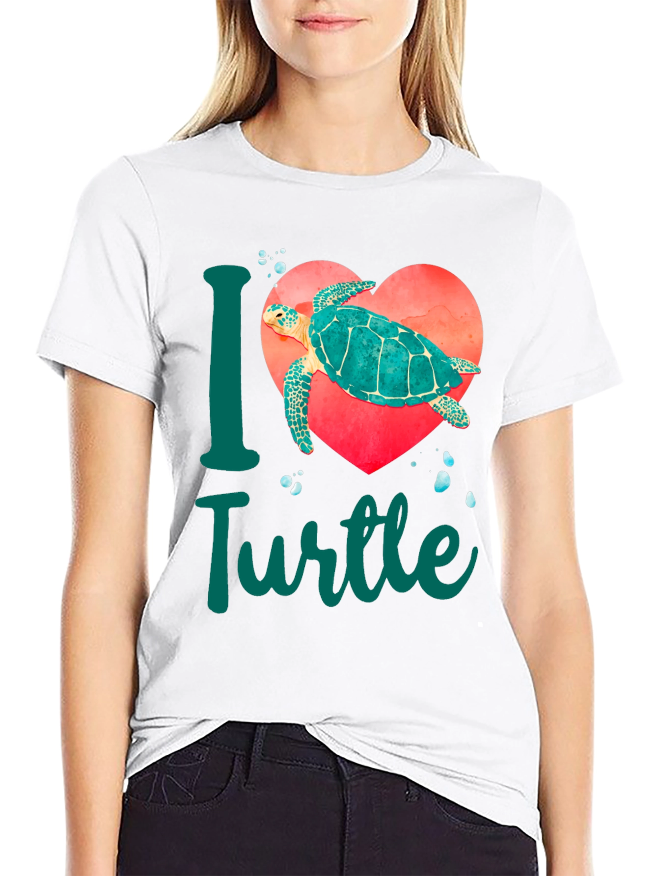 I Love Turtles T-Shirt - Sea Turtle Heart Tee