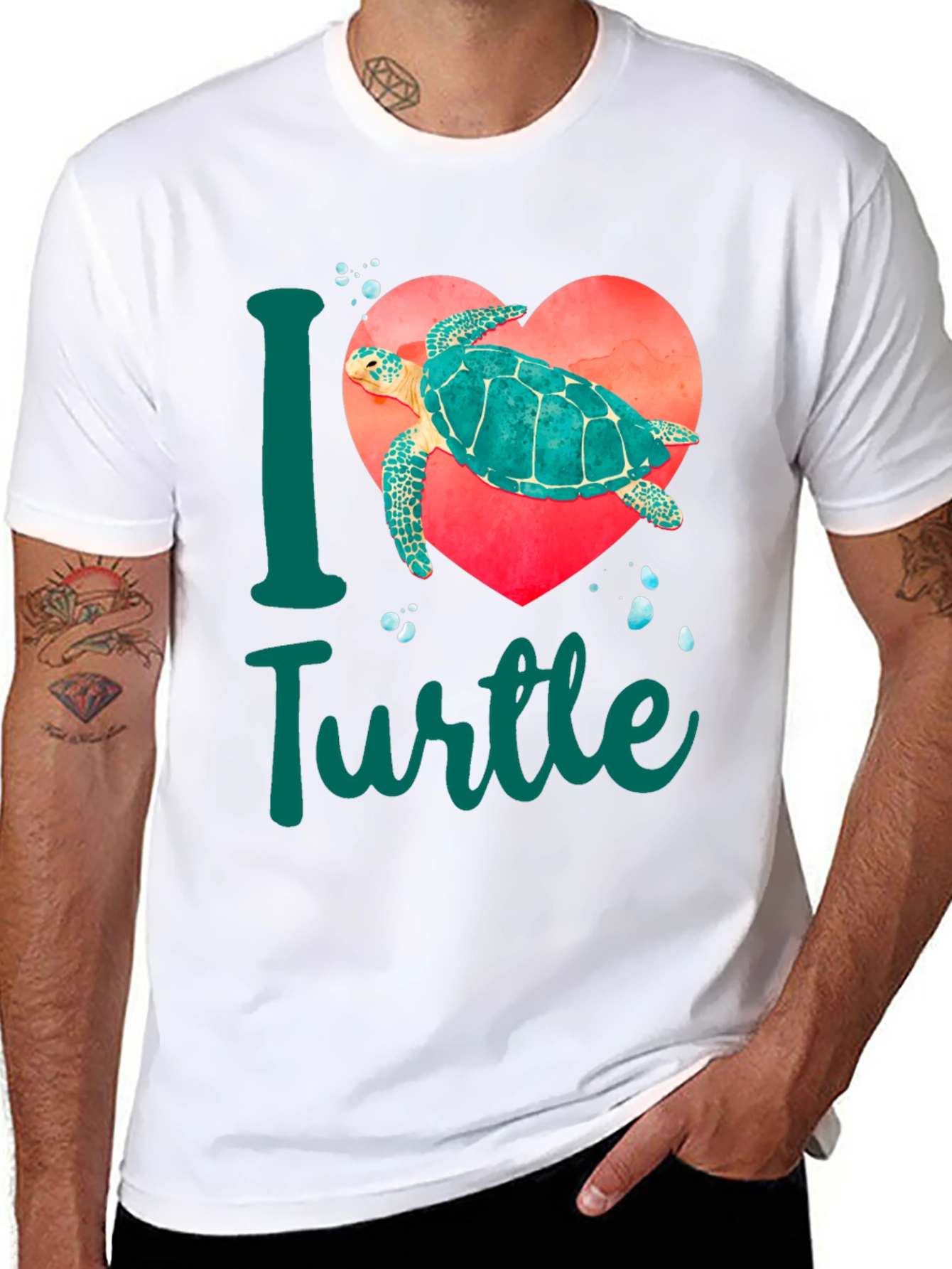 I Love Turtles T-Shirt - Sea Turtle Heart Tee