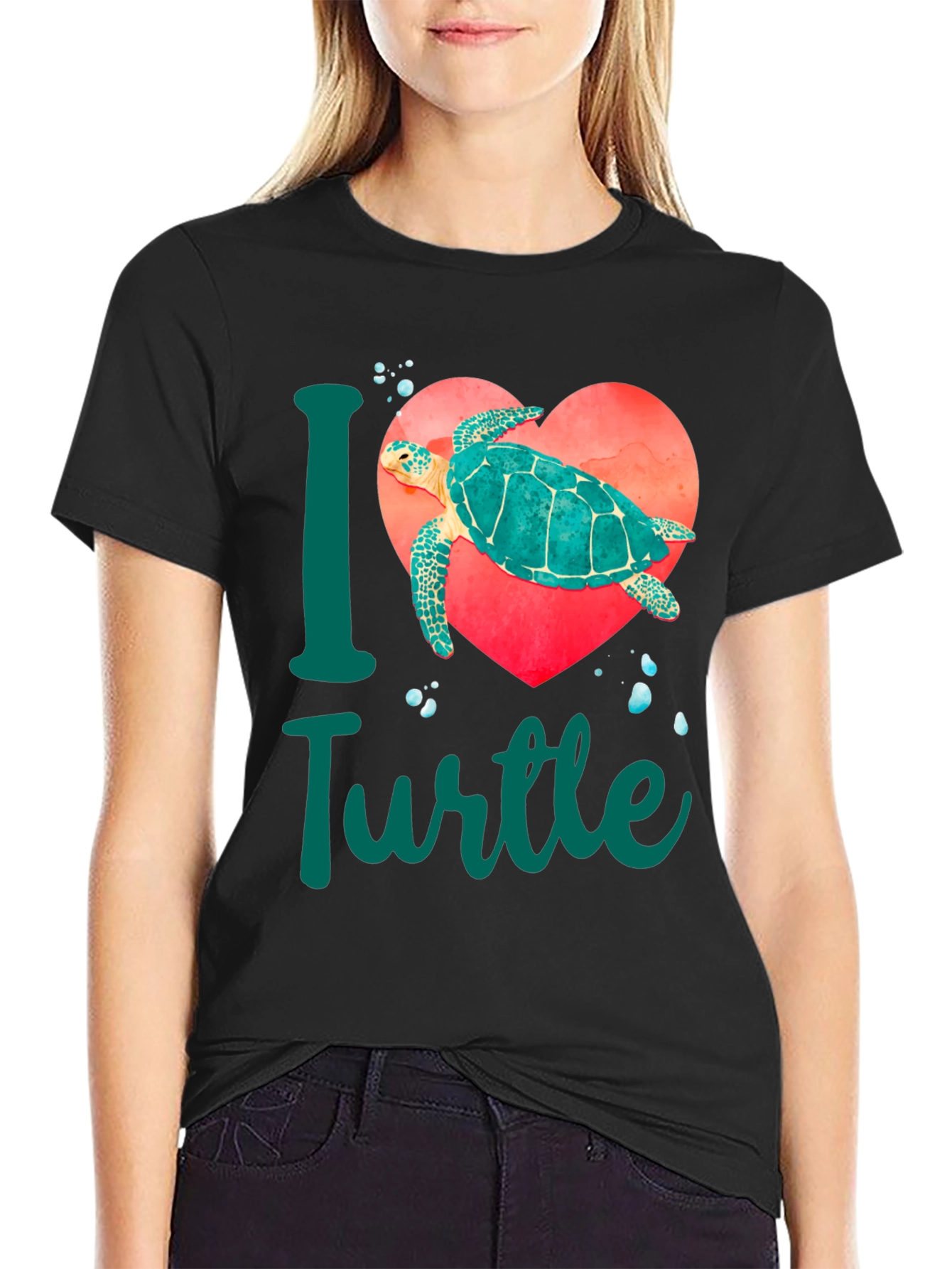 I Love Turtles T-Shirt - Sea Turtle Heart Tee