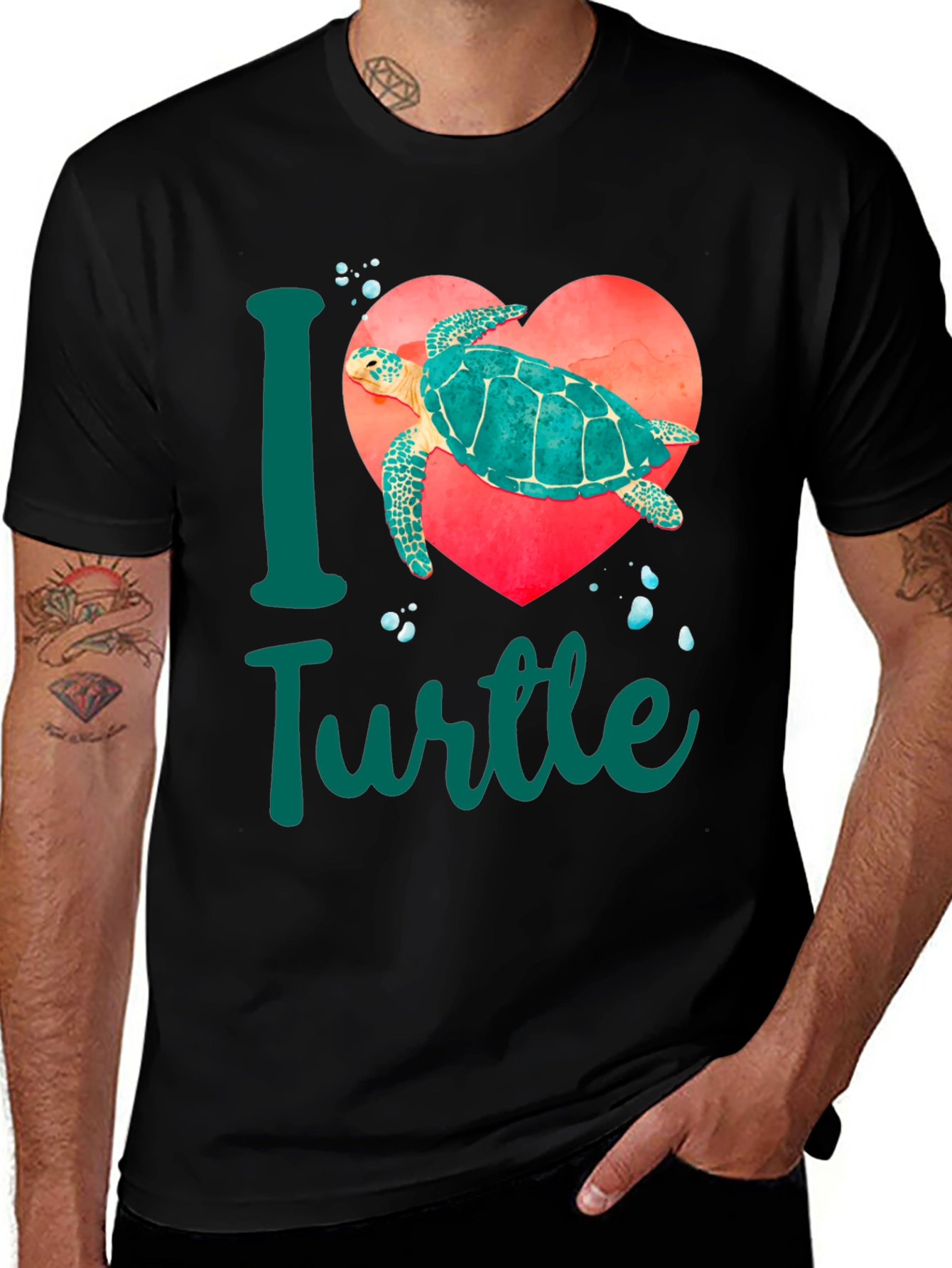 I Love Turtles T-Shirt - Sea Turtle Heart Tee